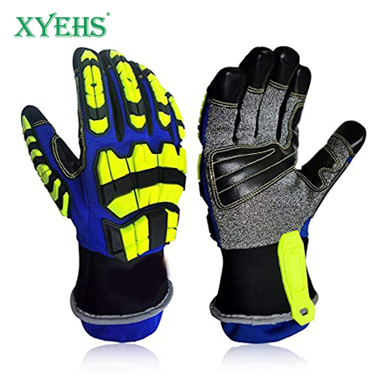 Work Glove Impact - ถุงมือกันกระแทก XYEHS ANSI CUT A5 สำหรับงานกู้ภัยและนิรภัย