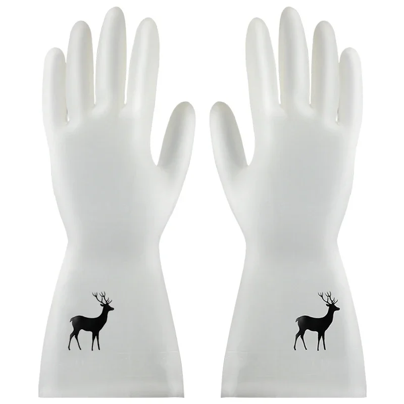 Dish Glove Rubber - กันน้ํายางจานถุงมือล้างจานห้องครัวทนทานทําความสะอาดงานบ้านเครื่องมือล้างจาน