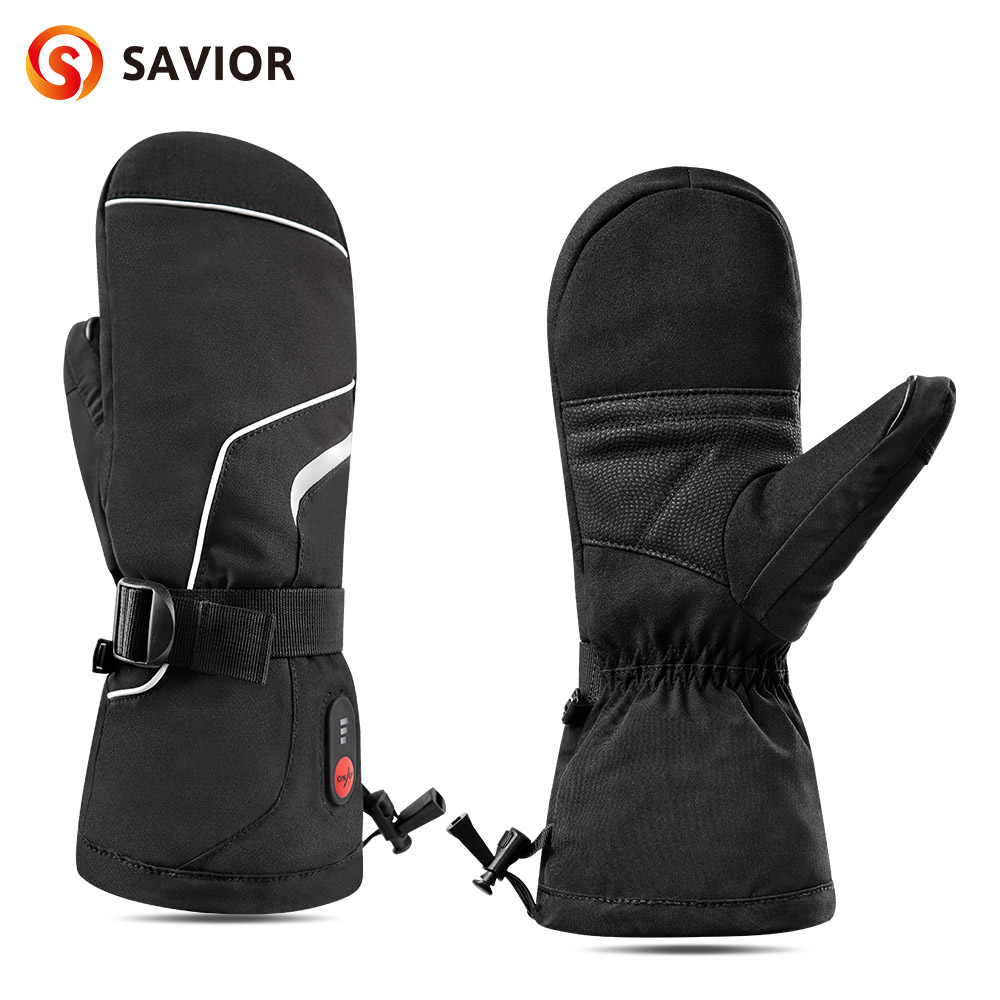 Ski Glove Waterproof - ถุงมือผ้าฝ้าย3M ให้ความอบอุ่นมืออุ่นไฟฟ้ากันน้ำสโนว์บอร์ดขี่จักรยานมอเตอร์ไซค์สกีกลางแจ้ง