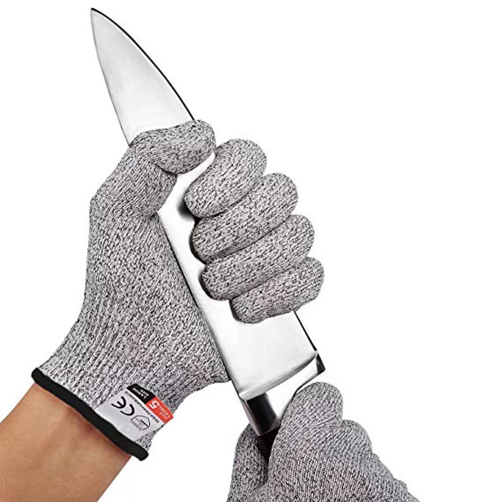 Cut Resistant Glove - ถุงมือกันบาด ถุงมือป้องกันการบาดระดับสูงสีเทา สำหรับงานสวน ครัว และงานทั่วไป