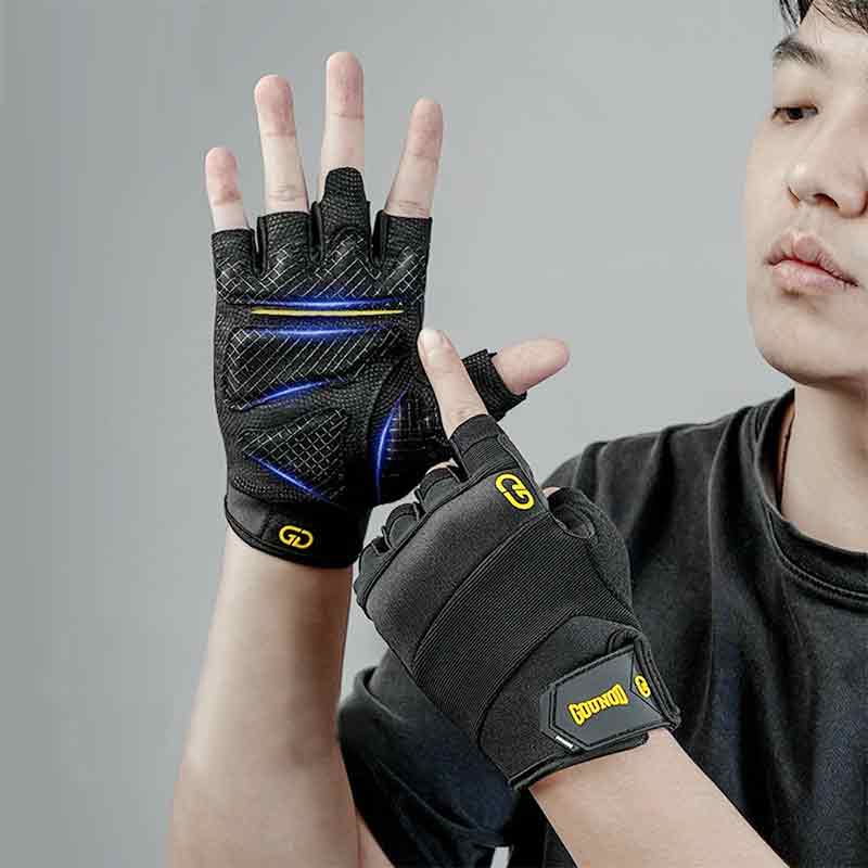 Workout Glove Gym - ถุงมือออกกําลังกาย 1 คู่สําหรับผู้ชายและผู้หญิง ถุงมือยิมยกน้ําหนักป้องกันฝ่ามือเต็มรูปแบบสําหรับการฝึกอบรม ปั่นจักรยาน ฟิตเนส