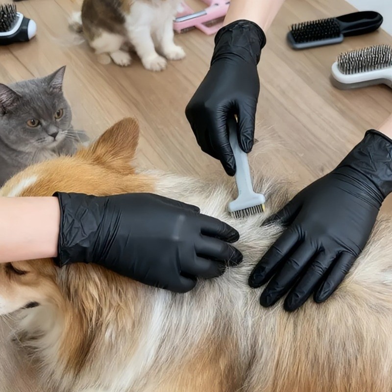 Nitrile Mechanic Glove - ถุงมือไนไตรล์แบบใช้แล้วทิ้งเกรดอาหาร 50 ชิ้น สำหรับทำอาหาร เตรียมอาหาร ทาสี