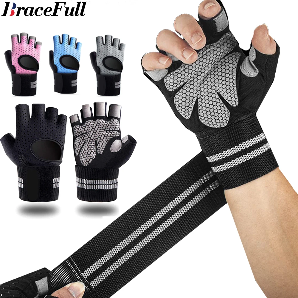 Workout Glove Gym - 1 คู่ Half Finger GYM Fitness