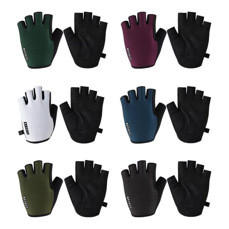 Cycling Glove Padded - ถุงมือขี่มอเตอร์ไซค์แบบครึ่งนิ้ว ระบายอากาศได้ดี กันลื่น แผ่นรอง SBR ป้องกันแรงกระแทก