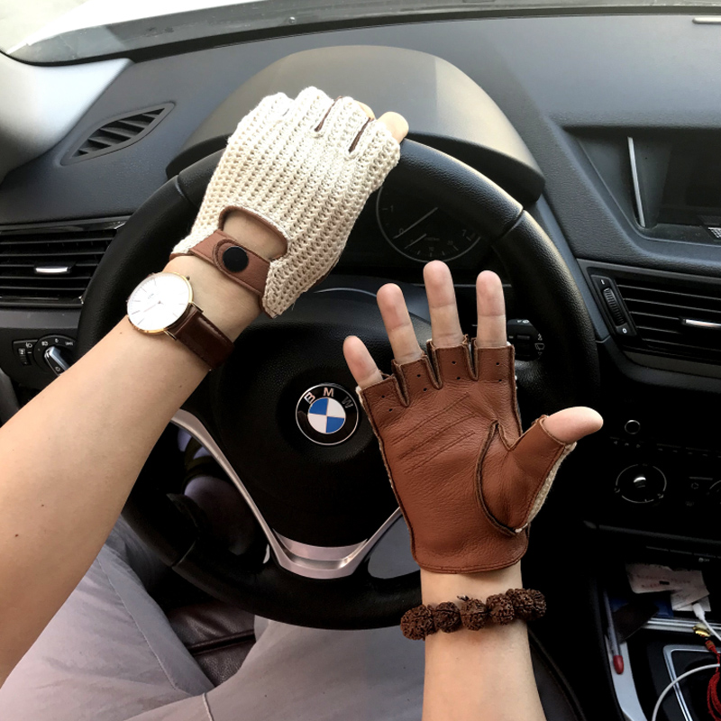 2025 ใหม่ผู้ชายถุงมือหนังแท้ชา - Leather Driving Glove บทวิจารณ์และราคา