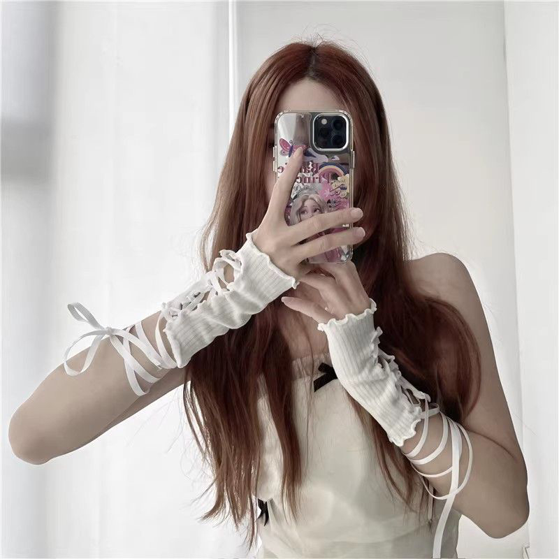 ปลอกแขนแบบไม่มีนิ้วสำหรับผู้หญ - Fingerless Glove Knit บทวิจารณ์และราคา