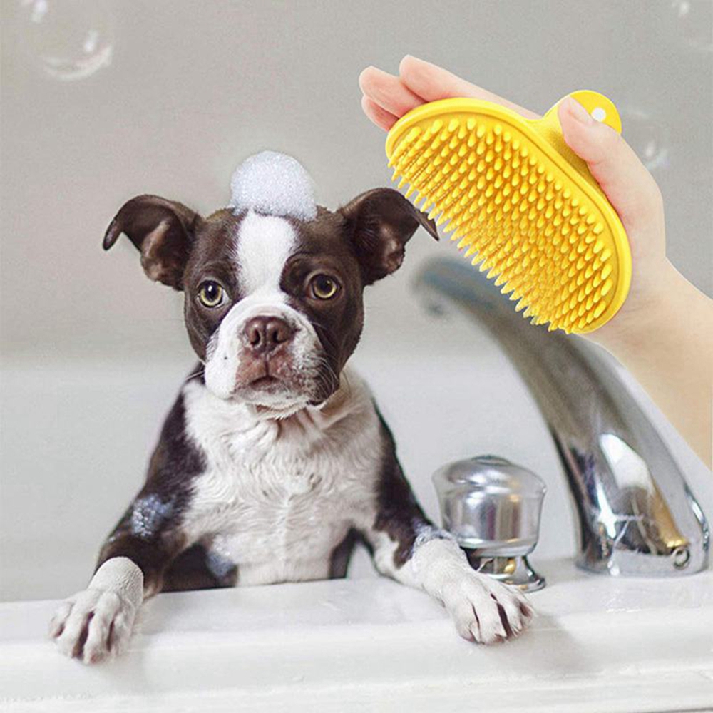 แปรงทําความสะอาดสัตว์เลี้ยงสุน - Rubber Glove Cleaning บทวิจารณ์และราคา