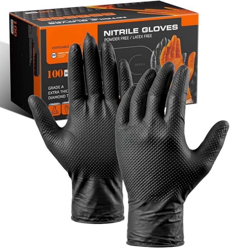 ถุงมือไนไตรล์แบบใช้แล้วทิ้งสีส - Rubber Glove Cleaning บทวิจารณ์และราคา
