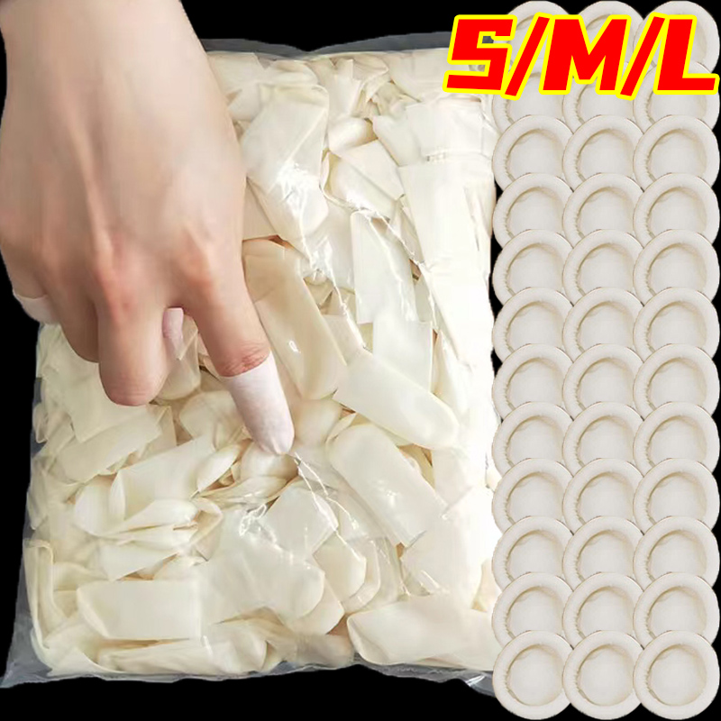 50-200 PC Non-SLIP นิ้วมือทิ้ง - Rubber Glove Cleaning บทวิจารณ์และราคา