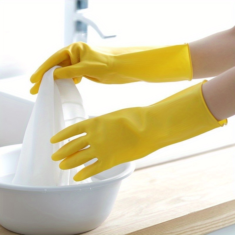 1 คู่ (2 ชิ้น) ถุงมือยางล้างจา - Dish Glove Rubber บทวิจารณ์และราคา