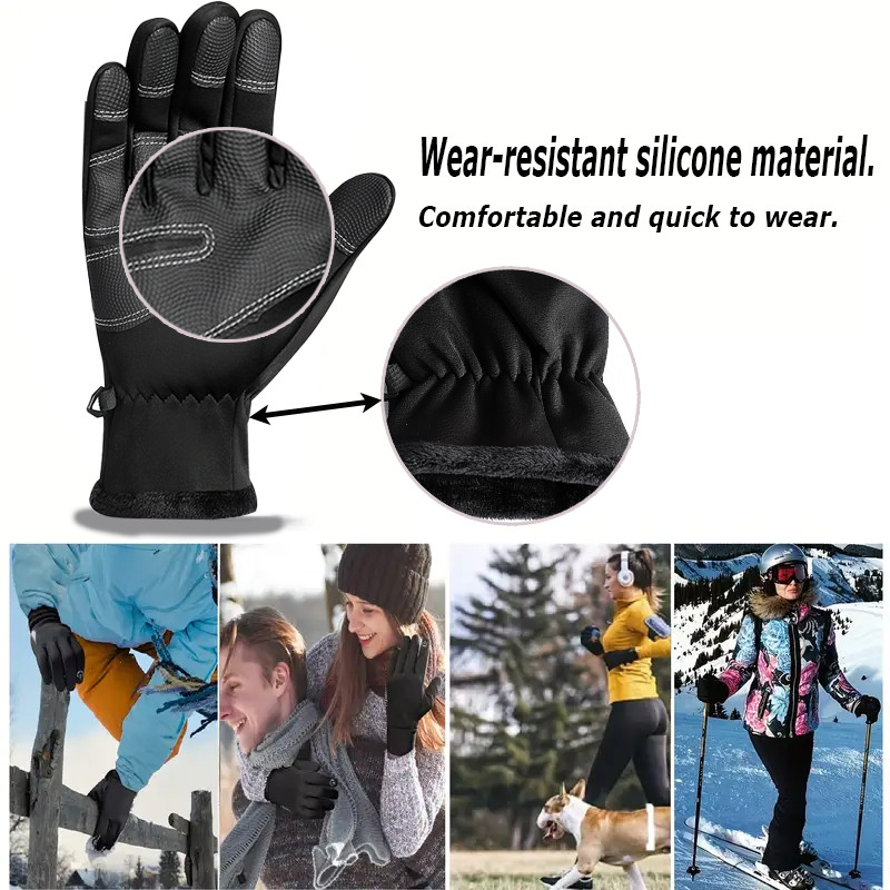 ถุงมือฤดูหนาวกันน้ำหน้าจอสัมผั - Ski Glove Waterproof บทวิจารณ์และราคา