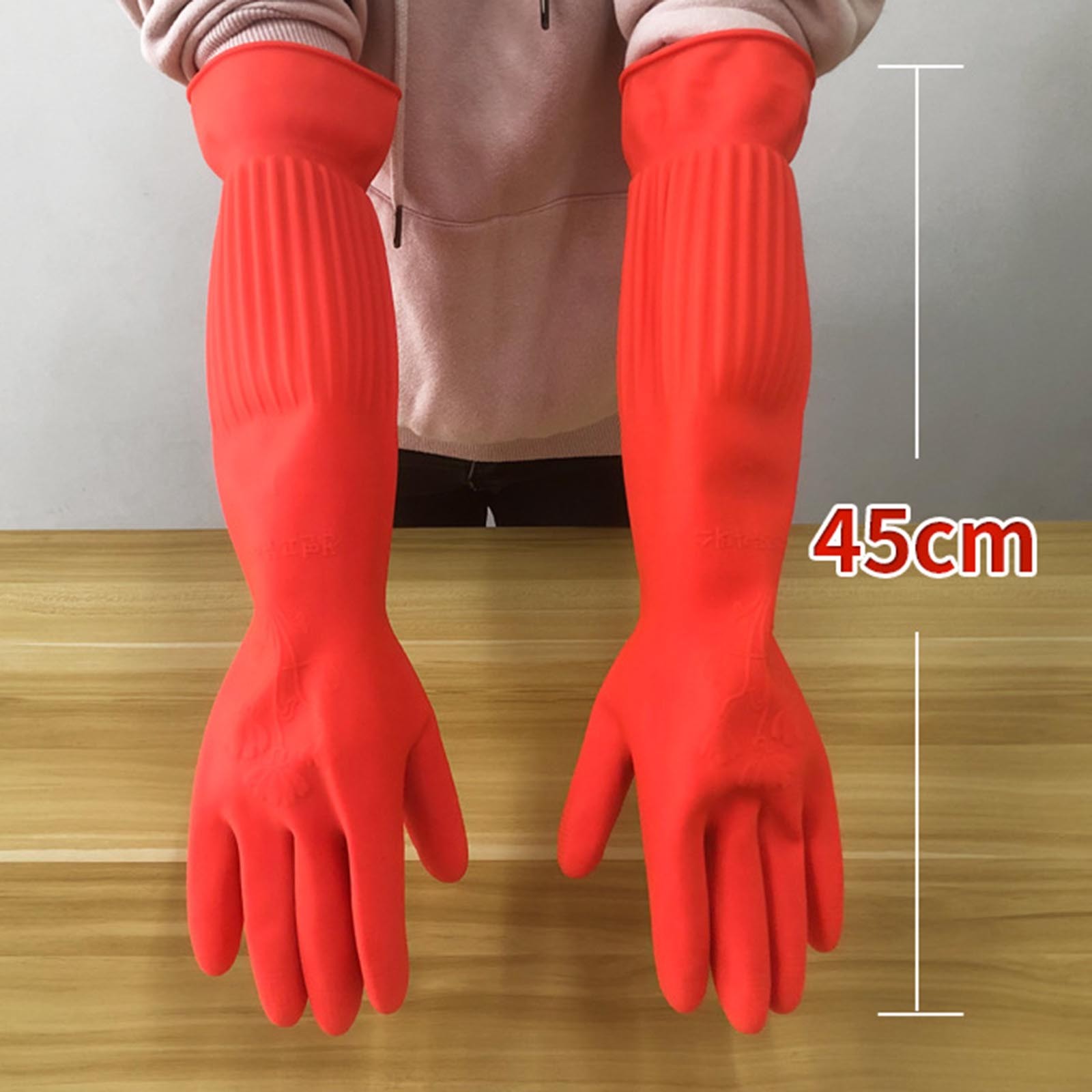 1 คู่ยืดหยุ่นสบายยางทําความสะอ - Dish Glove Rubber บทวิจารณ์และราคา