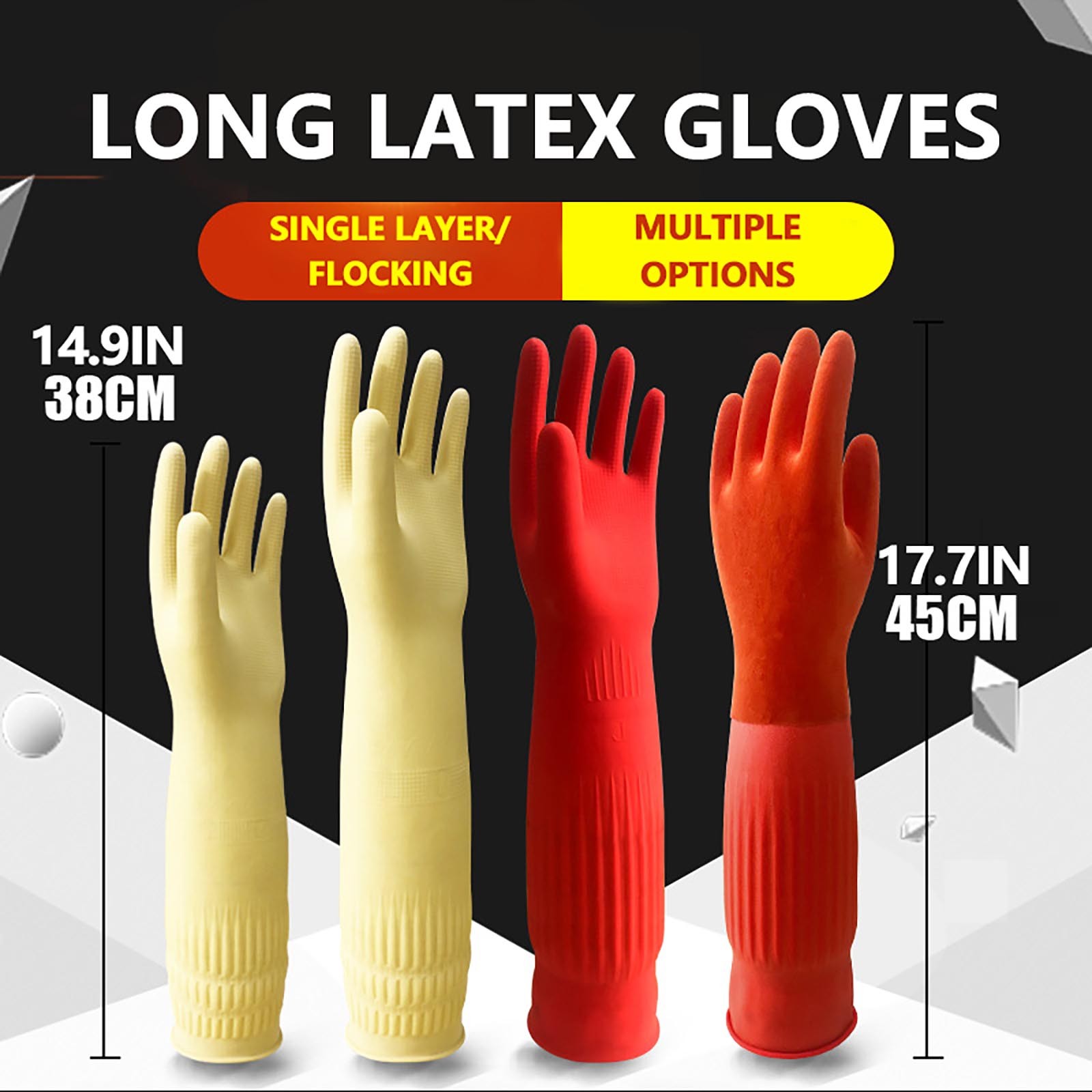1 คู่ยืดหยุ่นสบายยางทําความสะอ - Dish Glove Rubber บทวิจารณ์และราคา