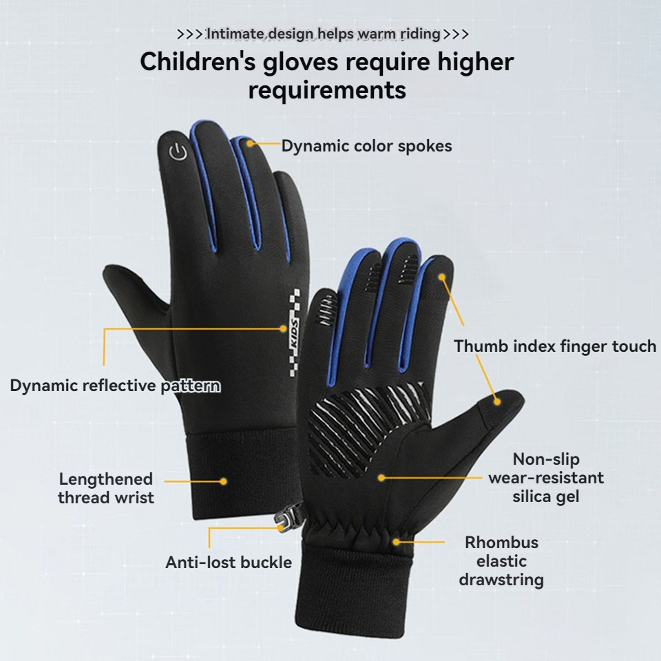 ถุงมือเด็กฤดูหนาวเบาะลมอุ่นถุง - Ski Glove Waterproof บทวิจารณ์และราคา