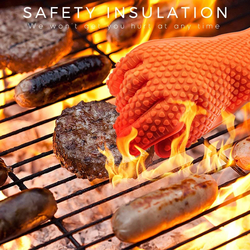 บาร์บีคิวซิลิโคนย่างถุงมือถุงม - Oven Mitt Silicone บทวิจารณ์และราคา
