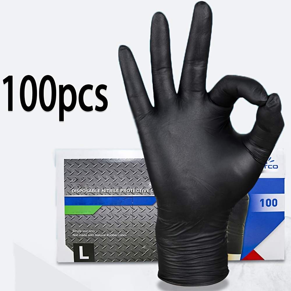 ถุงมือไนไตรล์แบบใช้แล้วทิ้งสีด - Nitrile Mechanic Glove บทวิจารณ์และราคา