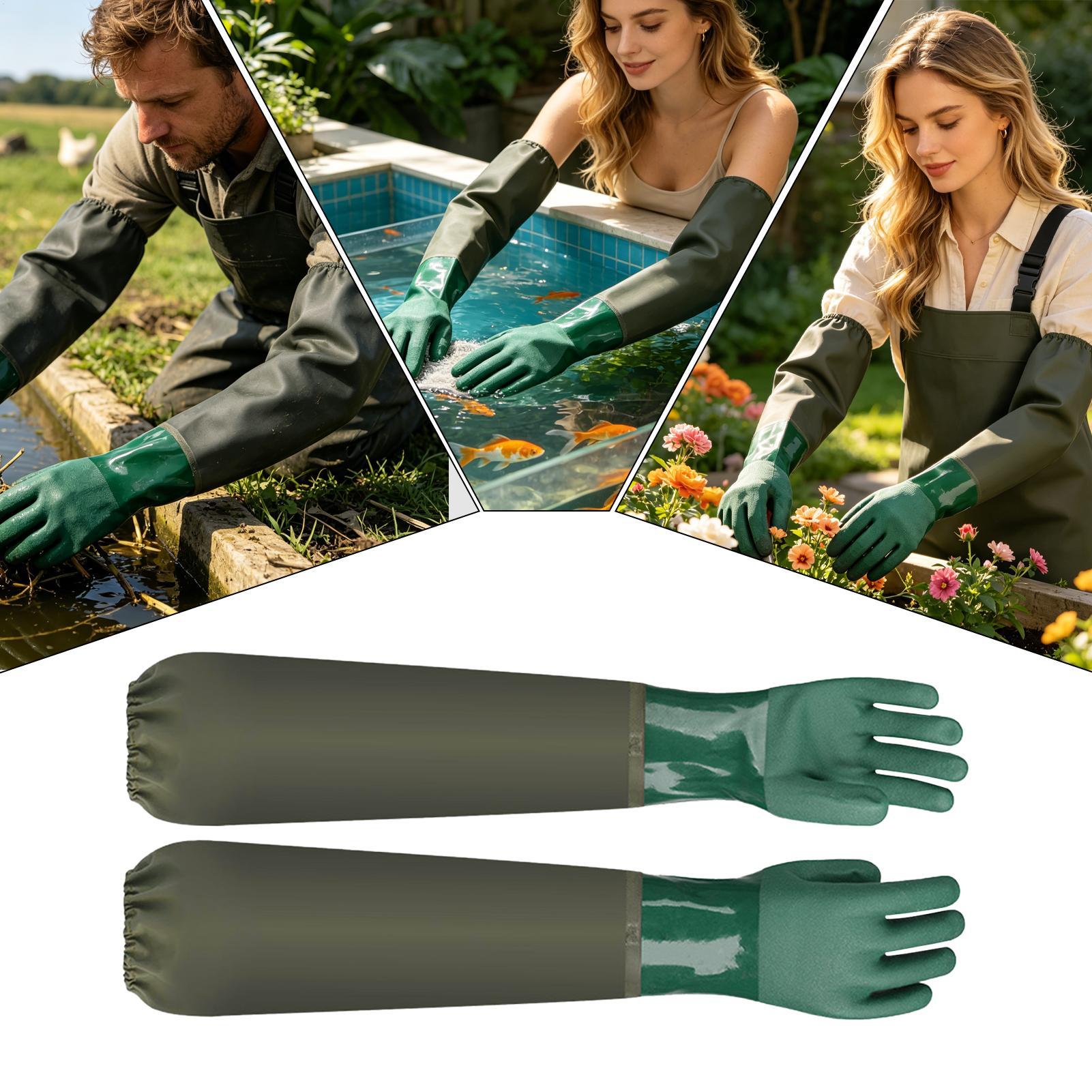ถุงมือยางกันน้ำ ทนทาน ใช้งานได - Rubber Glove Cleaning บทวิจารณ์และราคา