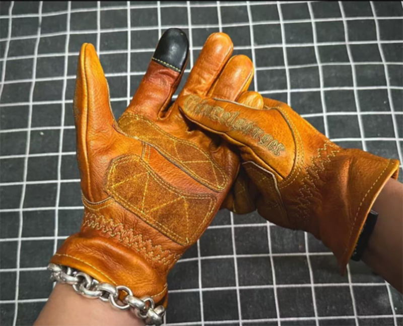 Handmade ของแท้หนัง Retro รถจั - Motorcycle Glove Knuckle บทวิจารณ์และราคา