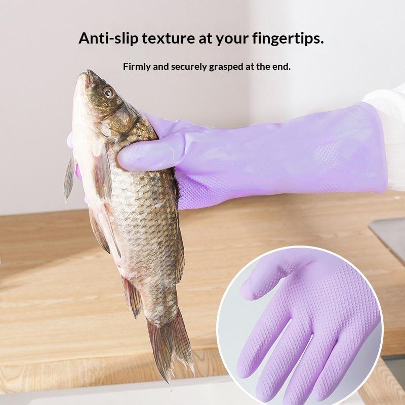 1 คู่ถุงมือยางทำความสะอาดในครั - Dish Glove Rubber บทวิจารณ์และราคา