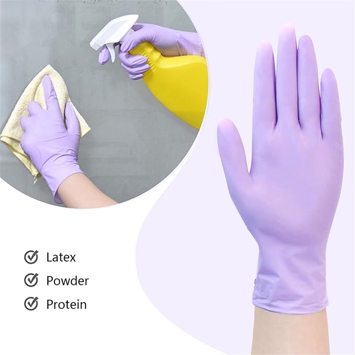 ถุงมือไนไตรล์แบบใช้แล้วทิ้ง 10 - Exam Glove Nitrile บทวิจารณ์และราคา