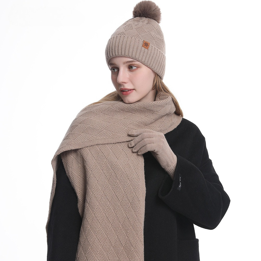 ชุดหมวก ผ้าพันคอ และถุงมือถักส - Wool Glove Lined บทวิจารณ์และราคา