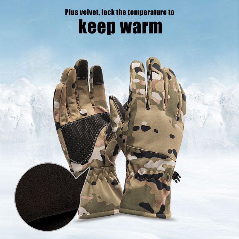 ถุงมือกันหนาวลายพรางสำหรับกิจก - Ski Glove Waterproof บทวิจารณ์และราคา