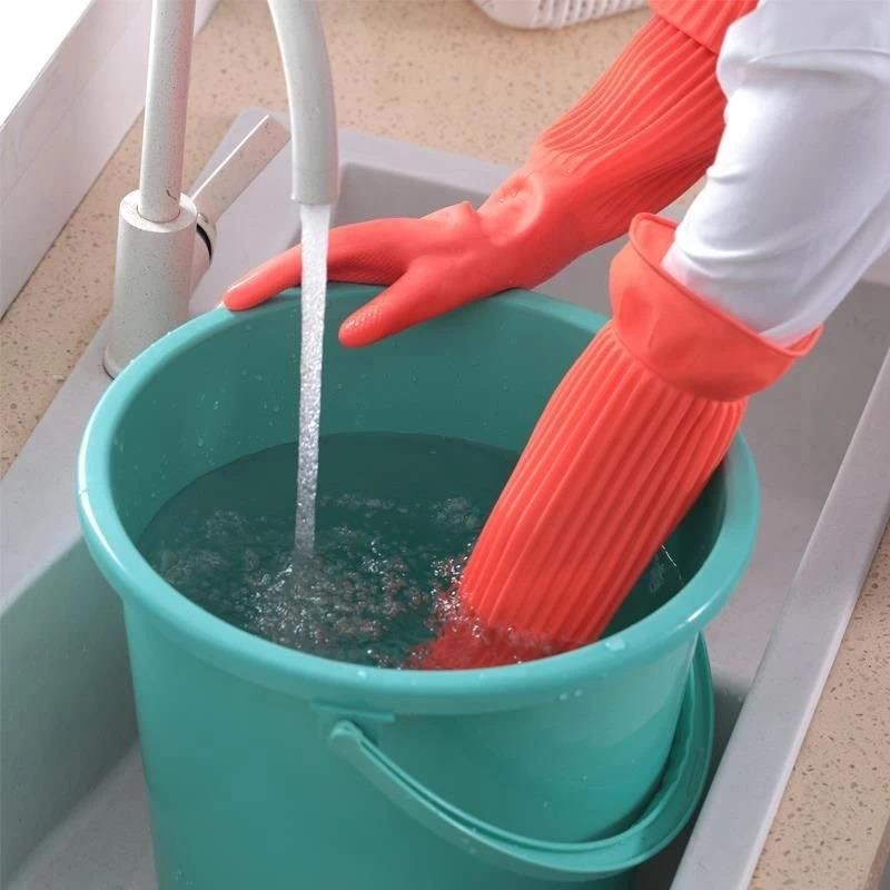 ถุงมือยางล้างจานแบบใช้ซ้ำได้ ถ - Rubber Glove Cleaning บทวิจารณ์และราคา