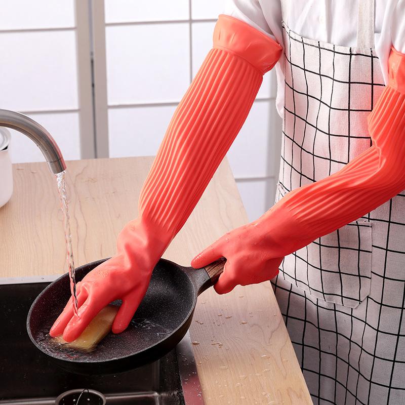 ถุงมือยางล้างจานแบบใช้ซ้ำได้ ถ - Rubber Glove Cleaning บทวิจารณ์และราคา