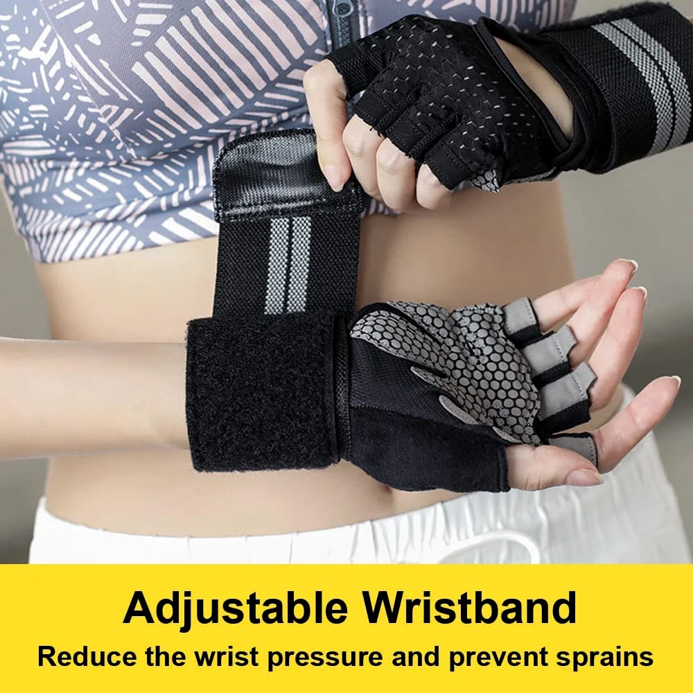 1 คู่ Half Finger GYM Fitness  - Workout Glove Gym บทวิจารณ์และราคา