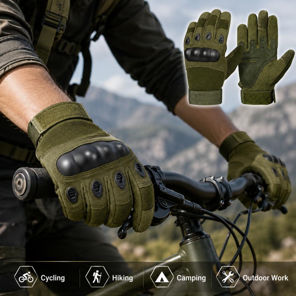 ถุงมือยุทธวิธีแบบเต็มนิ้ว พร้อ - Motorcycle Glove Knuckle บทวิจารณ์และราคา