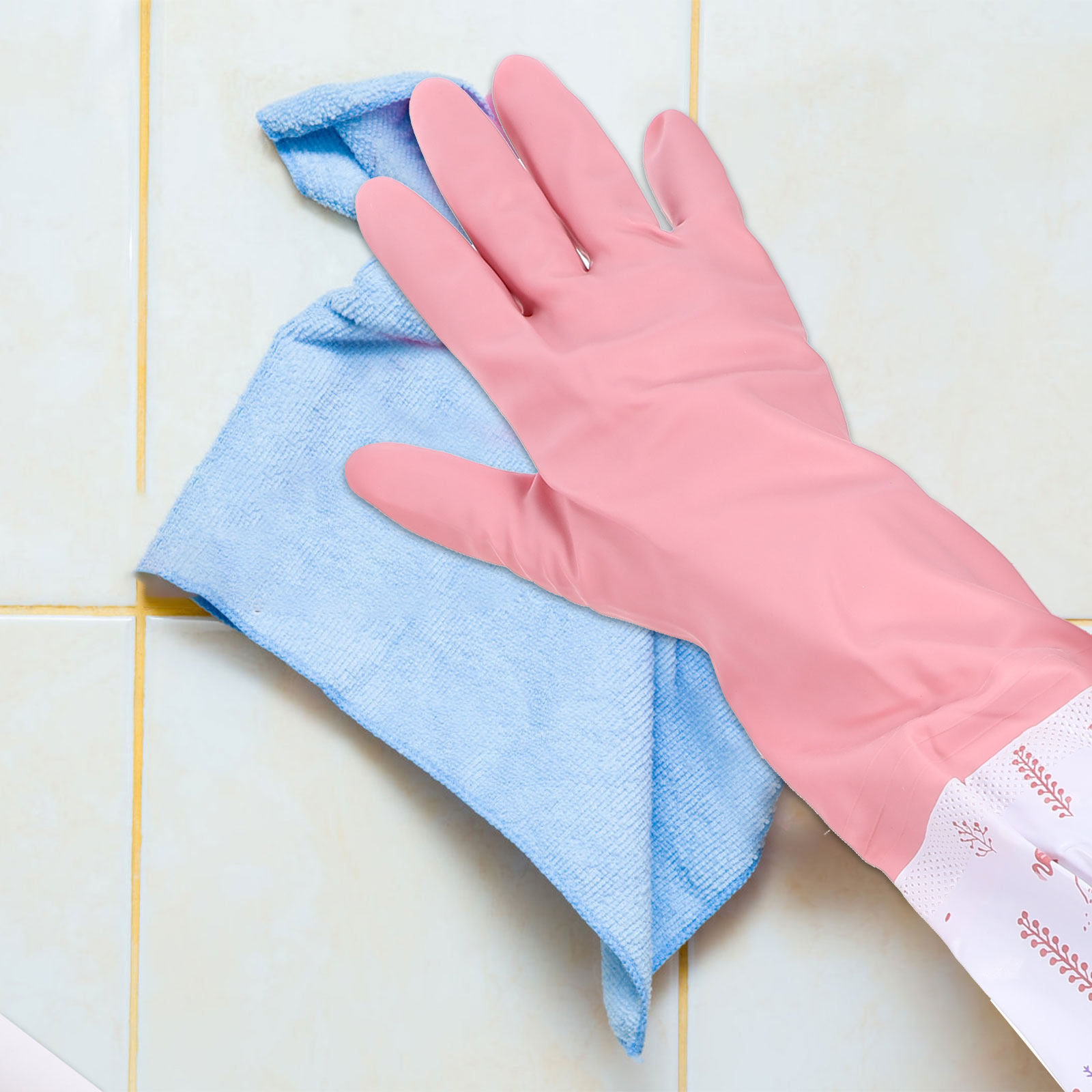ถุงมือทำความสะอาดกันน้ำสำหรับล - Dish Glove Rubber บทวิจารณ์และราคา