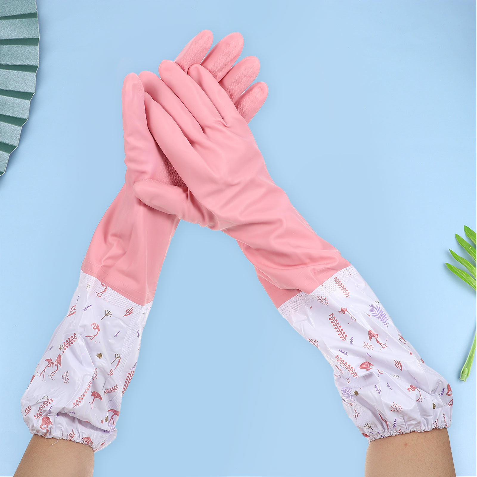 ถุงมือทำความสะอาดกันน้ำสำหรับล - Dish Glove Rubber บทวิจารณ์และราคา