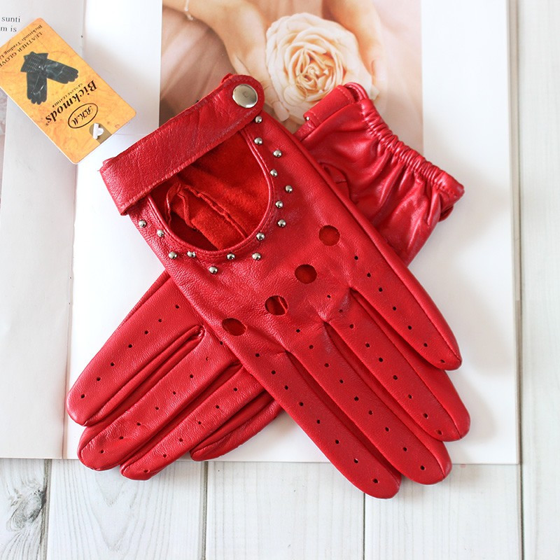 ฤดูร้อนขับรถถุงมือหนังผู้หญิงห - Leather Driving Glove บทวิจารณ์และราคา