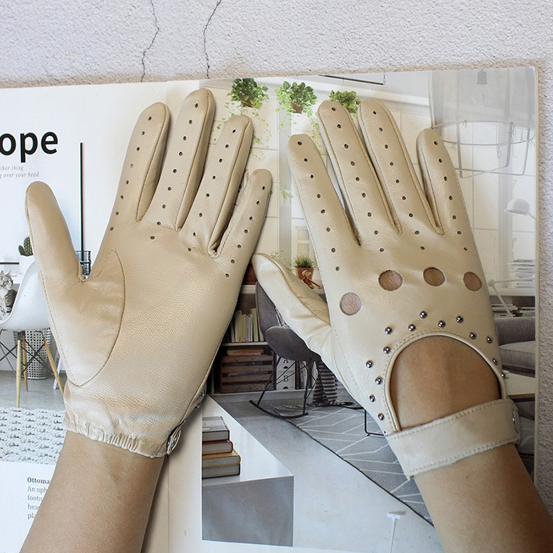ฤดูร้อนขับรถถุงมือหนังผู้หญิงห - Leather Driving Glove บทวิจารณ์และราคา